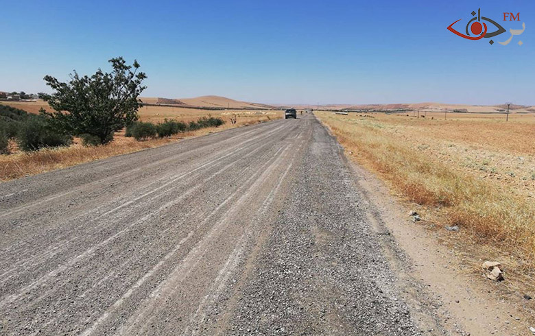 طريق كوباني الى القرى الغربية صالحة للإستخدام قبل إصلاحه