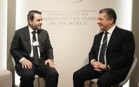 رئيس حكومة إقليم كُردستان يلتقي وزير خارجية سوريا في دافوس ويؤكّد دعمه للسلام والاستقرار رئيس حكومة إقليم كُردستان يلتقي وزير خارجية سوريا في دافوس ويؤكّد دعمه للسلام والاستقرار